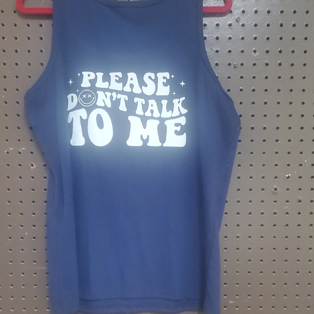 Blue Graphic Tank Top